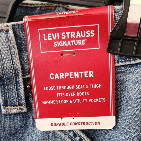 Levi Strauss Signature Men’s Carpenter Pants – Size 42x30 – Boot Cut hammer NWT - Picture 5 of 16